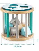 Zopa Wooden Jigsaw aktivity vkládačka ze dřeva 18 m+ Pink 1 ks