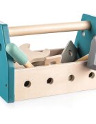 Zopa Wooden Tool Box sada nářadí Blue 14 ks