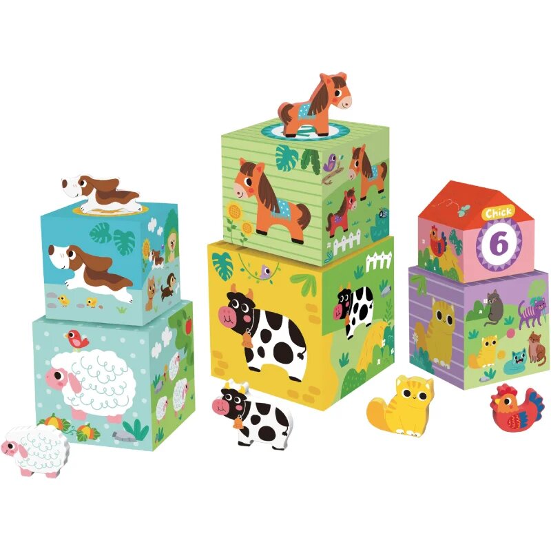 2Kids Toys Animal Blocks kostky 12m+ 12 ks