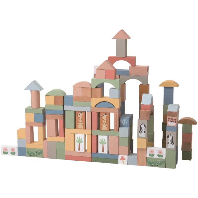 2Kids Toys Safari Animal Blocks aktivity hračka ze dřeva 12m+ 120 ks