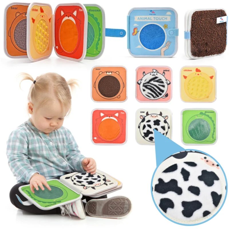 2Kids Toys Sensory Book Animals kontrastní edukativní knížka 1 ks