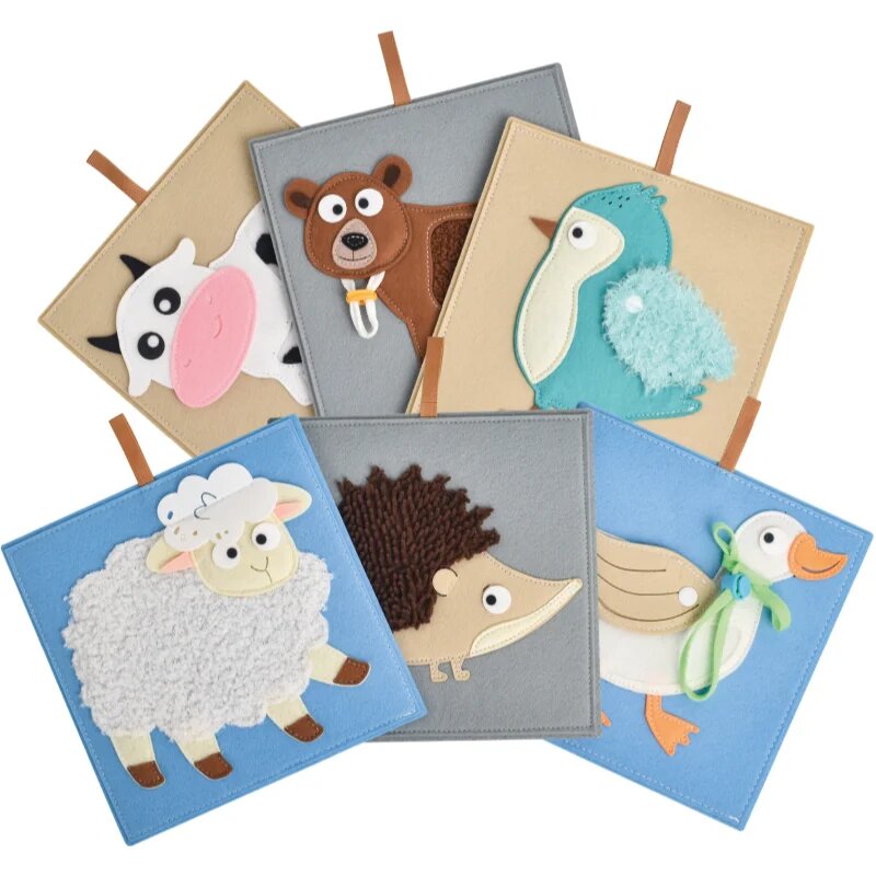2Kids Toys Sensory Pictures Animals obrázková knížka 6 ks