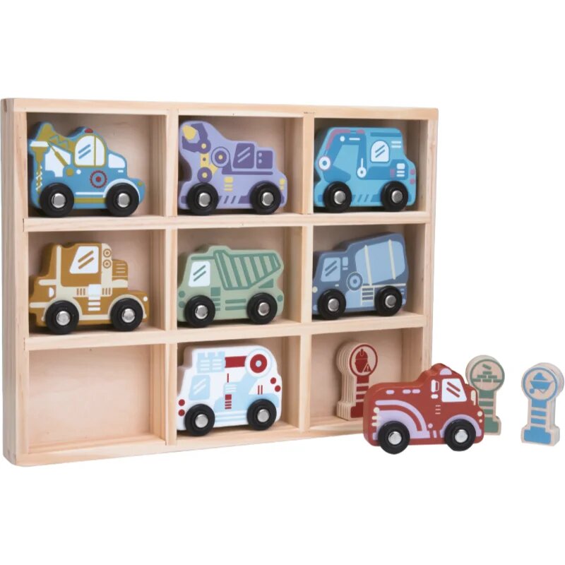 2Kids Toys Wooden Car Set sada hraček 2y+ 12 ks