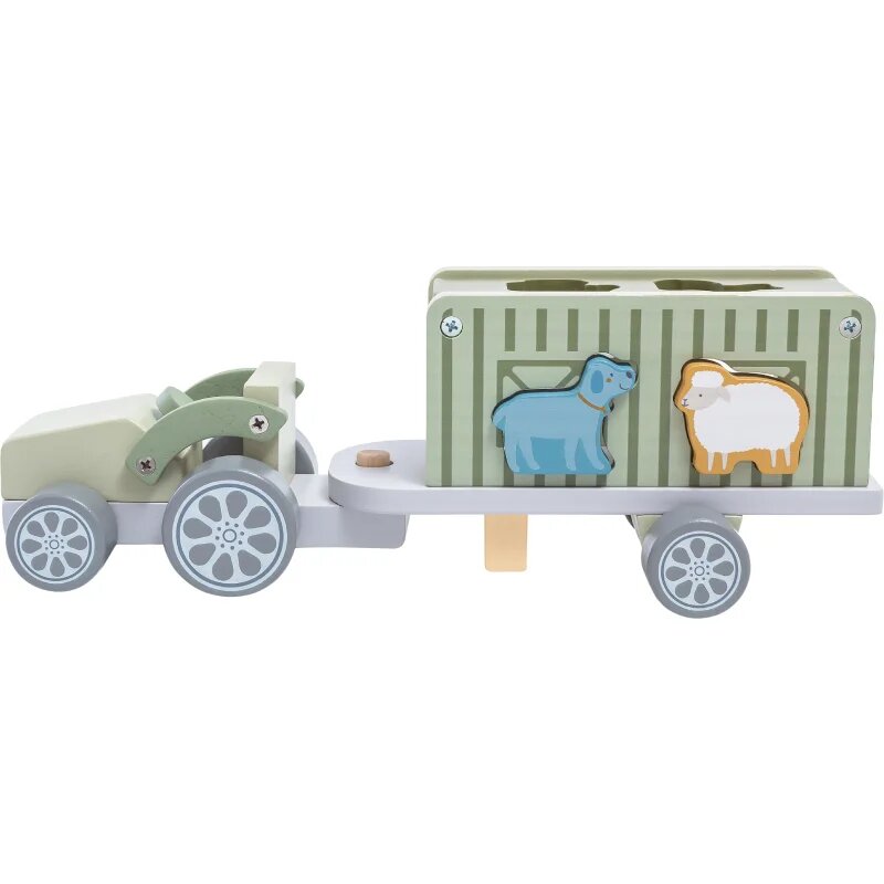2Kids Toys Wooden Car with Animals sada hraček ze dřeva 2y+ 10 ks