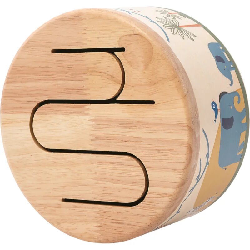 2Kids Toys Wooden Drum Safari hudební hračka 18m+ 1 ks