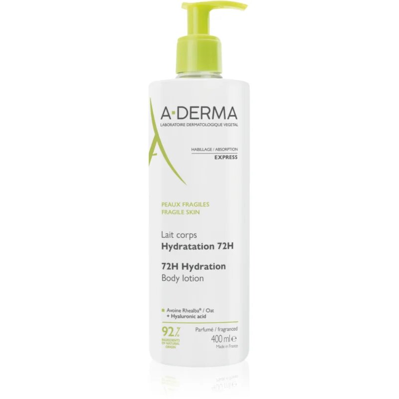 A-Derma Essentials Body Lotion 72h Hydration hydratační tělové mléko 400 ml