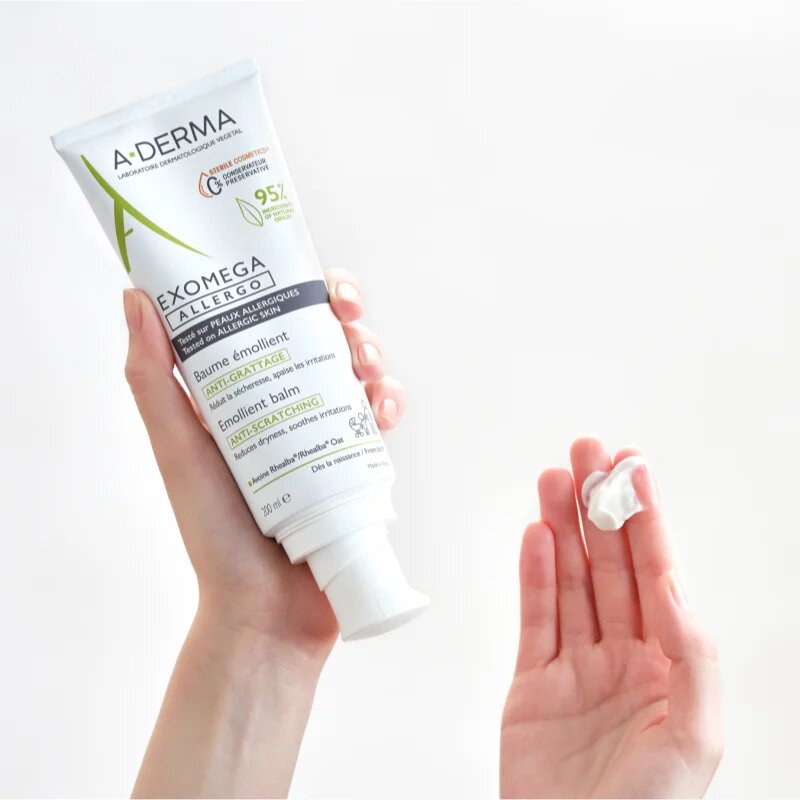 A-Derma Exomega Control Allergo hydratační krém pro posílení ochranné bariéry citlivé a atopické pokožky 200 ml