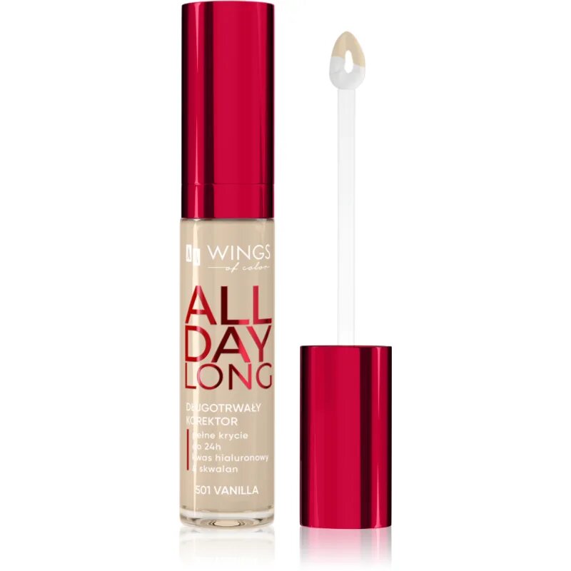 AA Wings of Color All Day Long Long Lasting Concealer tekutý korektor odstín 501 Vanilla 6.2 g