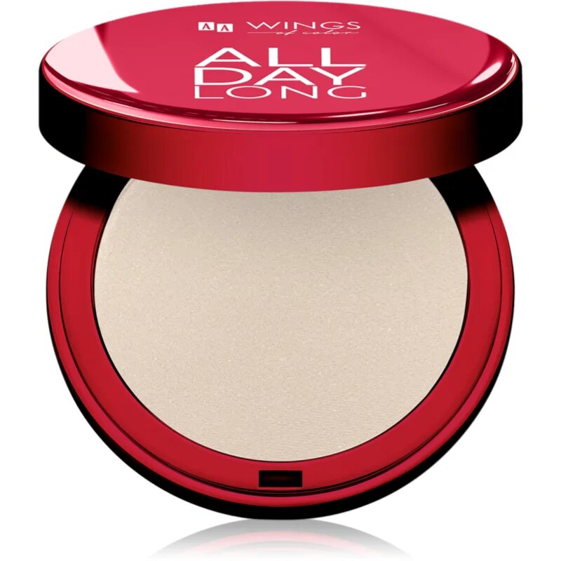 AA Wings of Color All Day Long Pressed Setting Powder kompaktní pudr s matným efektem odstín 01 Light-Natural 9 g