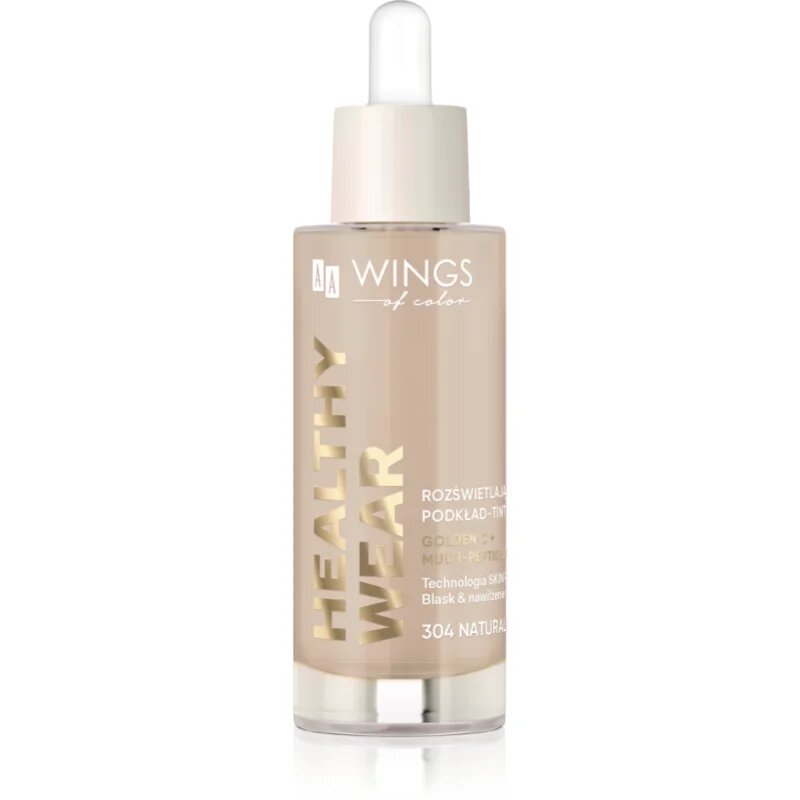 AA Wings of Color Healthy Wear Radiant Foundation rozjasňující hydratační make-up odstín 304 Natural Beige 30 ml
