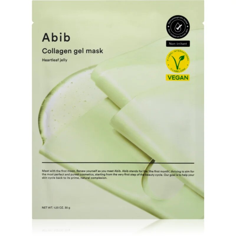 Abib Collagen Gel Mask Heartleaf Jelly intenzivní hydrogelová maska se zklidňujícím účinkem 35 g