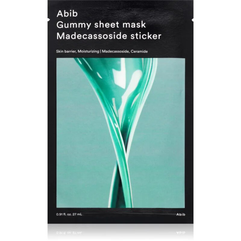 Abib Gummy Sheet Mask Madecassoside Sticker zklidňující plátýnková maska pro posílení kožní bariéry 27 ml