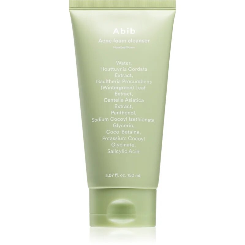 Abib Heartleaf Mild Foam Cleanser zklidňující čisticí pěna pro problematickou pleť akné 150 ml