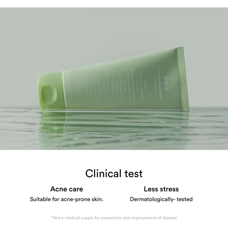 Abib Heartleaf Mild Foam Cleanser zklidňující čisticí pěna pro problematickou pleť akné 150 ml