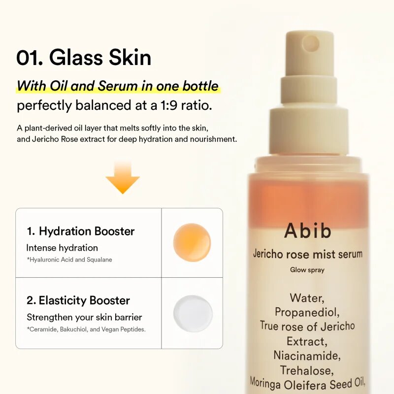 Abib Jericho Rose Mist Serum Glow Spray rozjasňující pleťové sérum ve spreji 100 ml