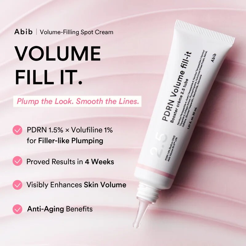 Abib PDRN 2.5 Tube Volume fill-it Booster Crème obnovující pleťový booster proti příznakům stárnutí 30 ml