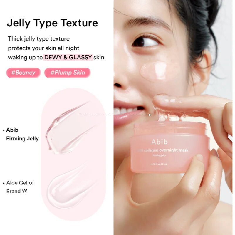 Abib PDRN Collagen Overnight Mask Firming Jelly zpevňující noční pleťová maska s hydratačním účinkem 80 ml