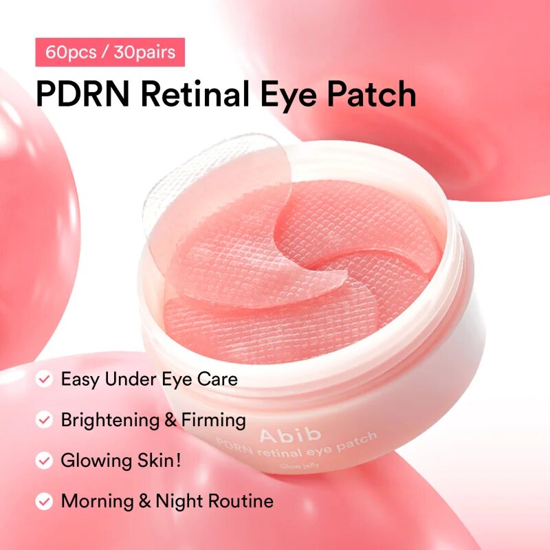 Abib PDRN Retinal Eye Patch Glow Jelly polštářky pod oči proti vráskám otokům a tmavým kruhům 60 ks
