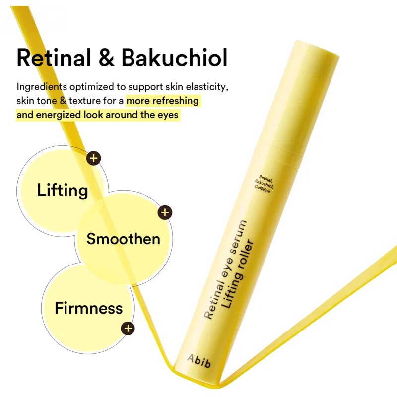 Abib Retinal Eye Serum Lifting Roller chladivý oční roll-on proti vráskám otokům a tmavým kruhům 15 ml