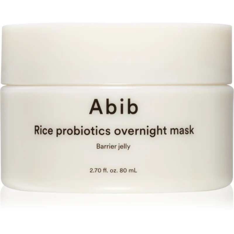 Abib Rice Probiotics Overnight Mask Barrier Jelly noční pleťová maska pro intenzivní hydrataci 80 ml