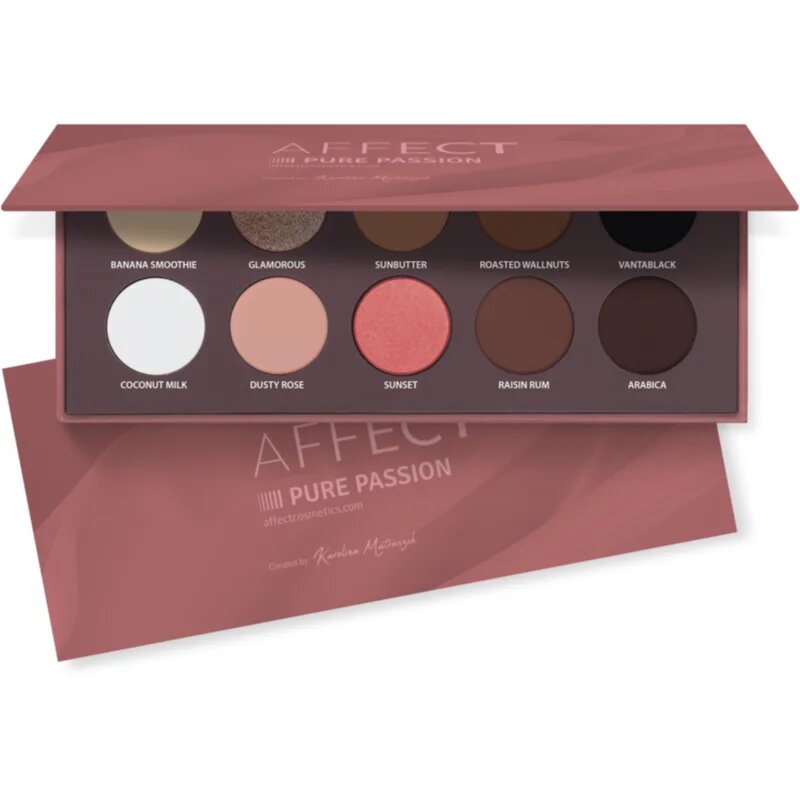 Affect Pressed Eyeshadow Palette paletka očních stínů odstín Pure Passion 10x2 g