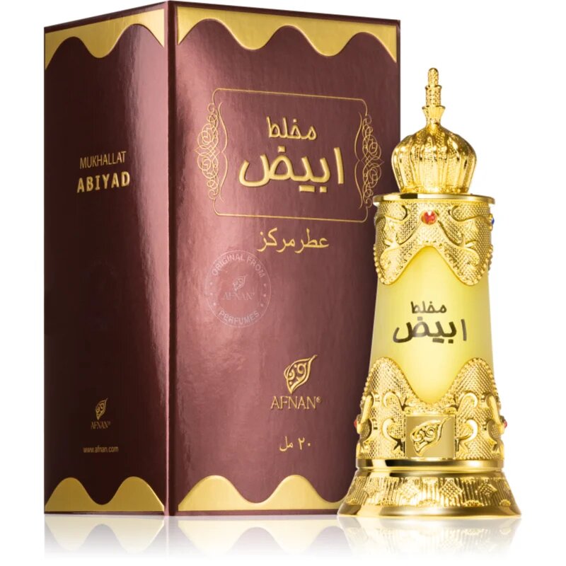 Afnan Mukhallat Abiyad parfémovaný olej unisex 20 ml
