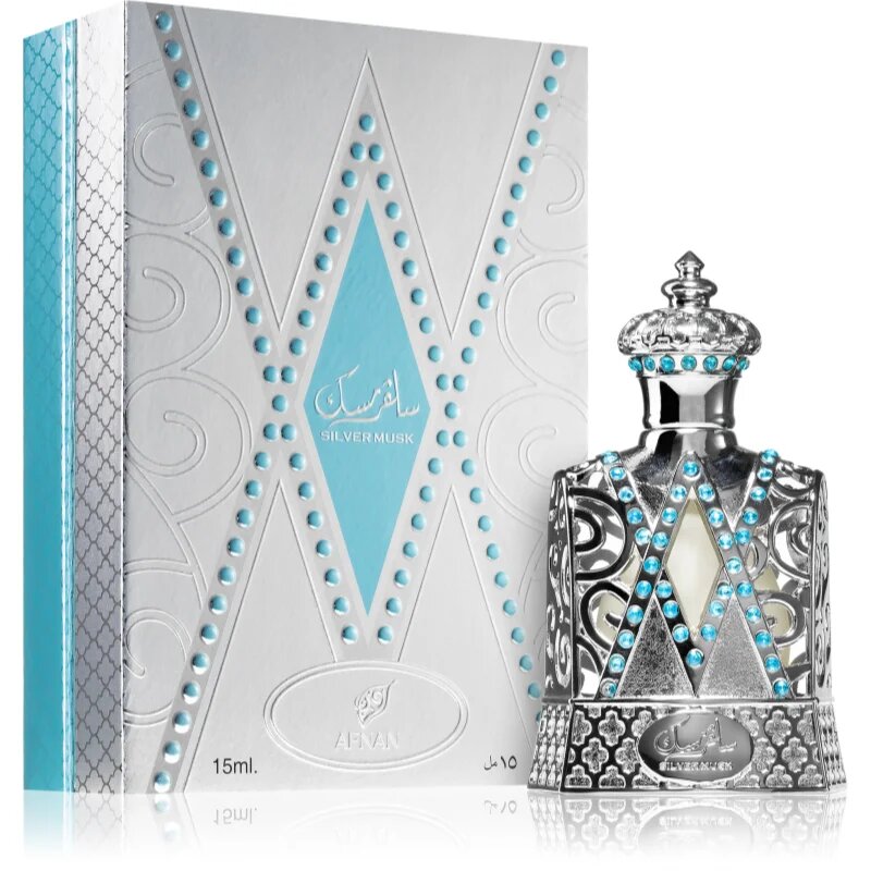 Afnan Silver Musk parfémovaný olej unisex 15 ml