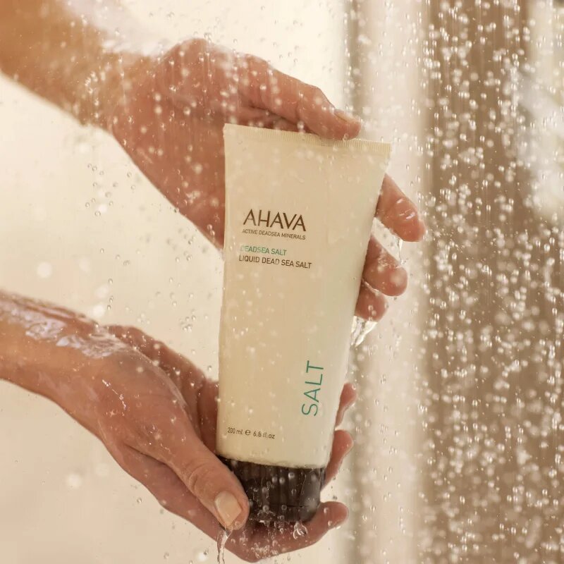 AHAVA Dead Sea Salt tekutá sůl z Mrtvého moře s regeneračním účinkem 200 ml