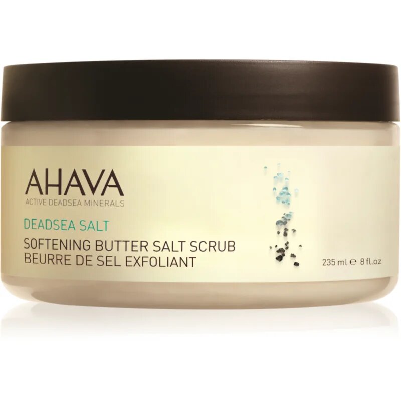 AHAVA Dead Sea Salt zjemňující peelingové máslo se solí z Mrtvého moře 220 g