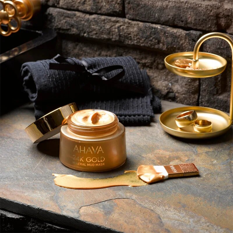 AHAVA Mineral Mud 24K Gold minerální bahenní maska s 24karátovým zlatem 50 ml