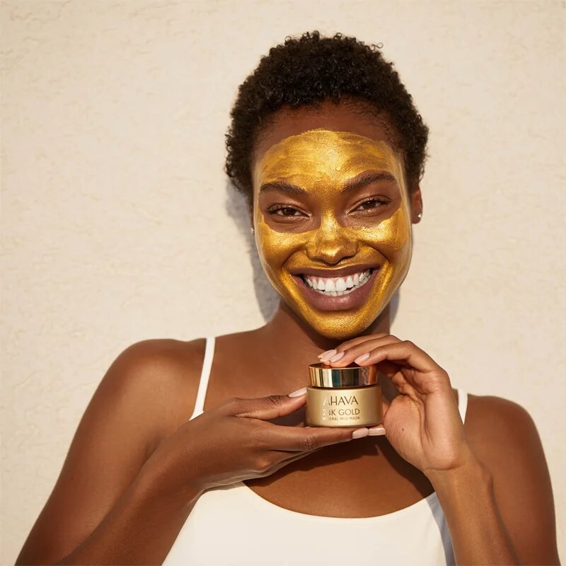 AHAVA Mineral Mud 24K Gold minerální bahenní maska s 24karátovým zlatem 50 ml