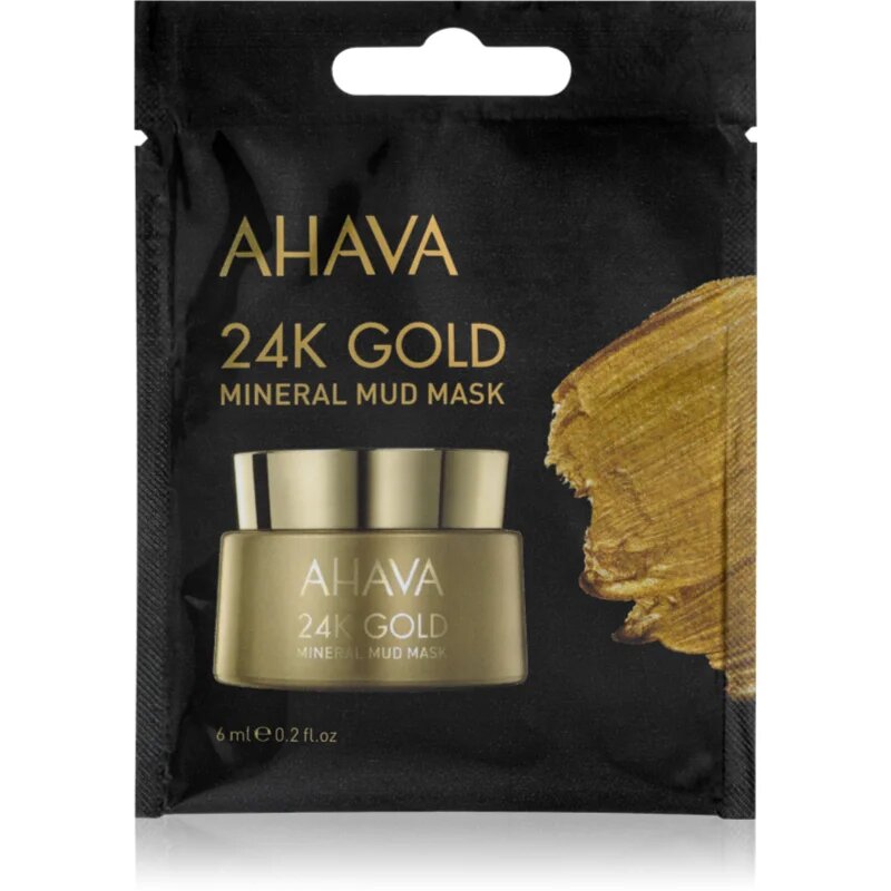 AHAVA Mineral Mud 24K Gold minerální bahenní maska s 24karátovým zlatem 6 ml
