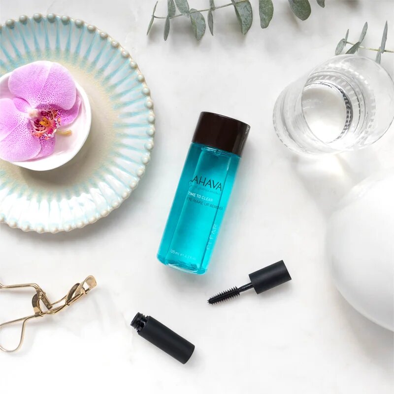 AHAVA Time To Clear odličovač voděodolného očního make-upu pro citlivé oči 125 ml