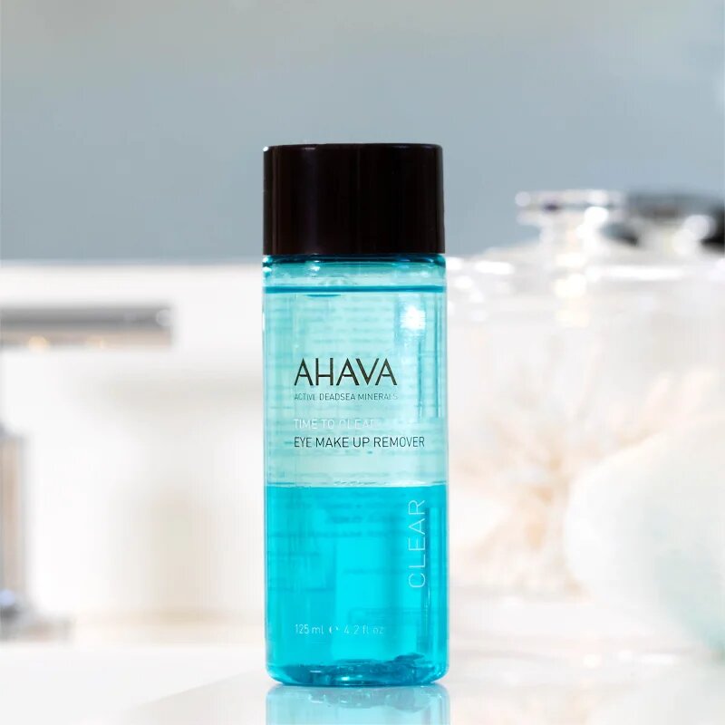 AHAVA Time To Clear odličovač voděodolného očního make-upu pro citlivé oči 125 ml