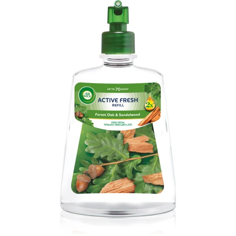 Air Wick Active Fresh Dub a santalové dřevo osvěžovač vzduchu – náhradní náplň 228 ml