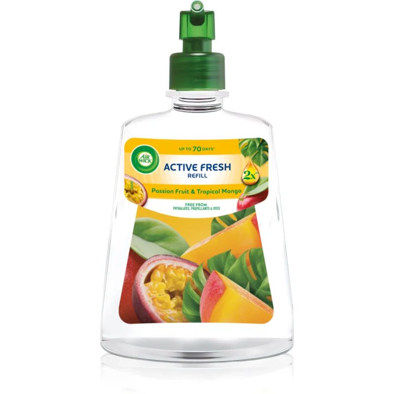 Air Wick Active Fresh Passion Fruit & Tropical Mango osvěžovač vzduchu – náhradní náplň 228 ml