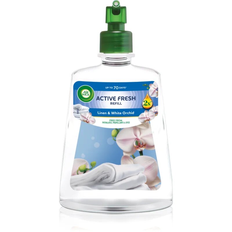 Air Wick Active Fresh Prádlo a bílá orchidej osvěžovač vzduchu – náhradní náplň 228 ml