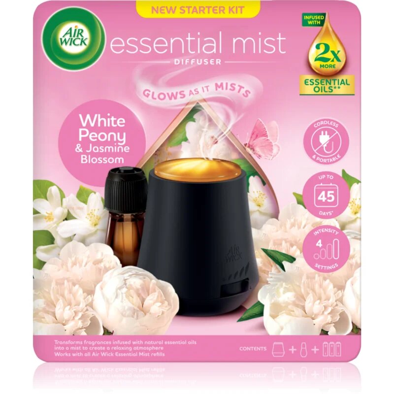 Air Wick Aroma Mist Pivoňka a jasmínový květ aroma difuzér s náplní + baterie 1 ks