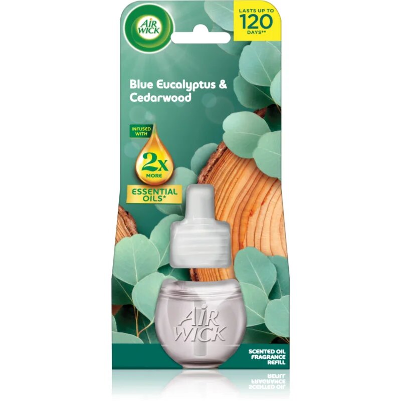 Air Wick Essential Oils Eukalyptus a cedrové dřevo náplň do elektrického difuzéru 19 ml