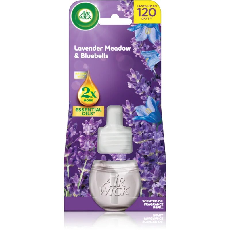 Air Wick Essential Oils Levandulová louka a modré kvítky náplň do elektrického difuzéru 19 ml