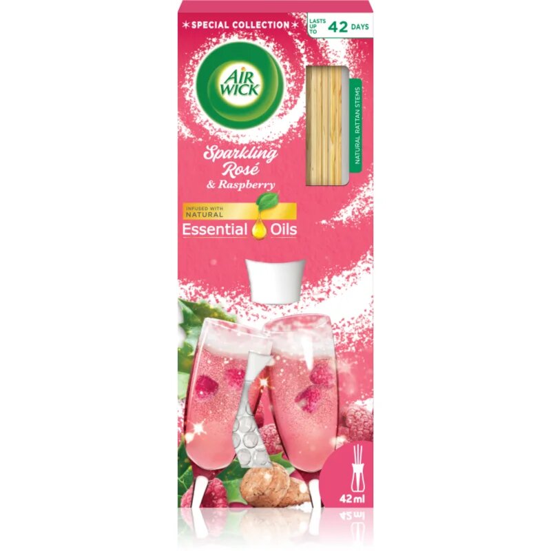 Air Wick Essential Oils Sparkling Rosé & Rasberry aroma difuzér s náplní 25 ml