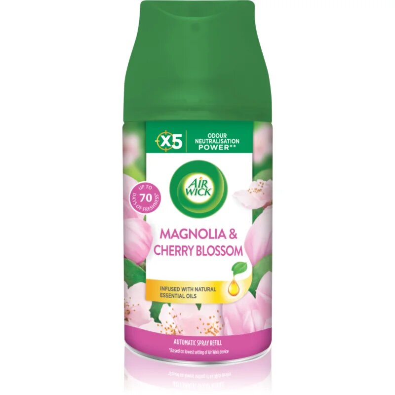 Air Wick Freshmatic Magnolia & Cherry Blossom osvěžovač vzduchu – náhradní náplň 250 ml