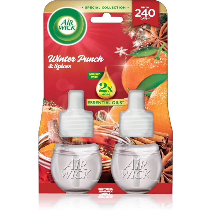 Air Wick Winter Punch&Spices Zimní punč náplň do elektrického difuzéru 2x19 ml