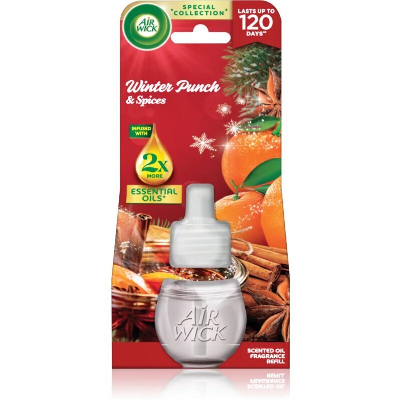 Air Wick Winter Punch Zimní punč elektrický osvěžovač vzduchu – náhradní náplň 19 ml
