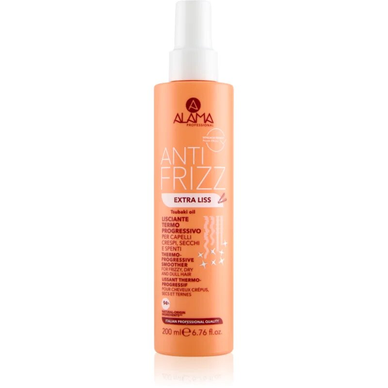 Alama Professional Anti Frizz Extra Liss uhlazující kúra pro lesk suchých a křehkých vlasů 200 ml