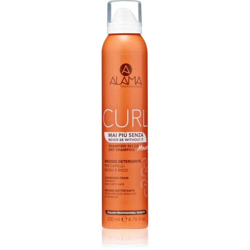 Alama Professional Curl Dry Shampoo Mousse suchý šampon pro vlnité a kudrnaté vlasy 200 ml