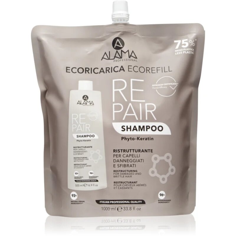 Alama Professional Repair Shampoo obnovující šampon Eco Refill 1000 ml