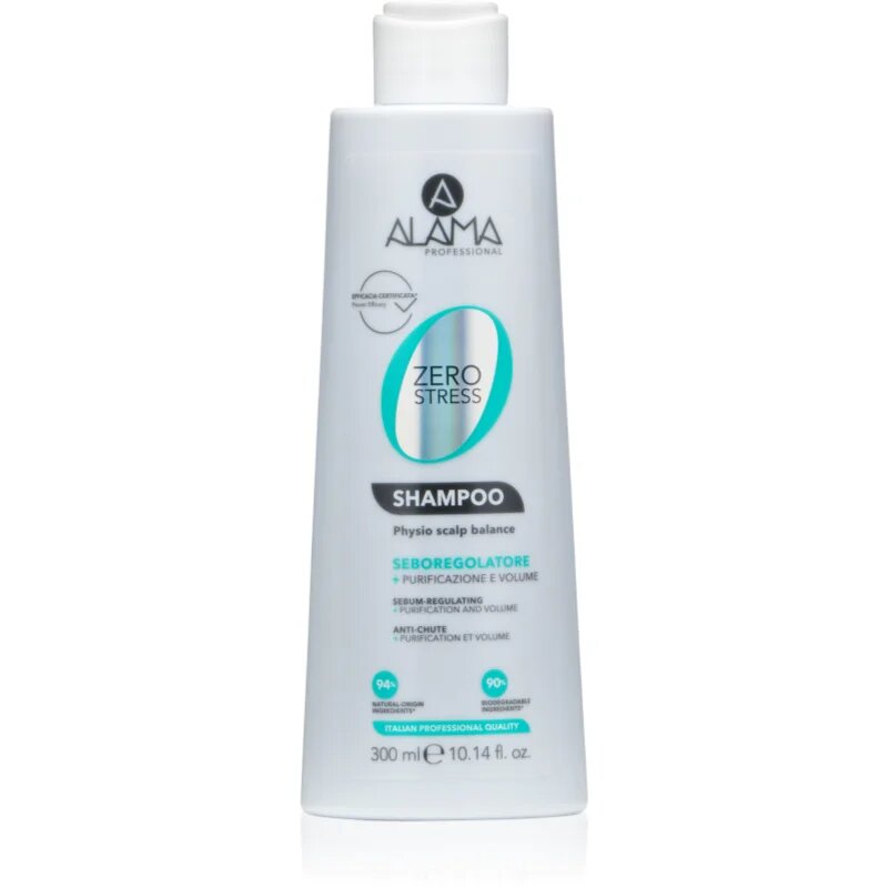 Alama Professional Zero Stress Sebum Regulating Shampoo šampon pro mastnou pokožku hlavy 300 ml