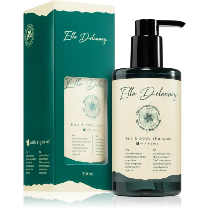 Alda cosmetics Ella Delannoy organický šampon na tělo a vlasy 310 ml