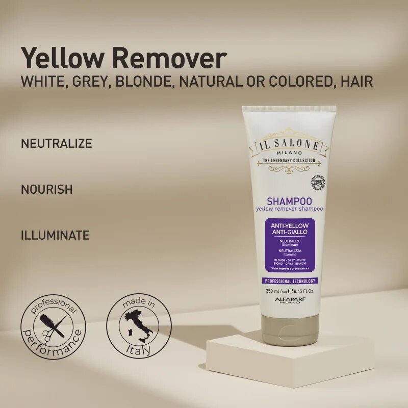 Alfaparf Milano Il Salone Milano Anti-yellow fialový šampon neutralizující žluté tóny 250 ml